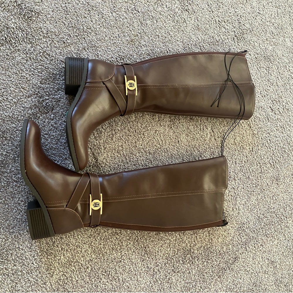 Tommy Hilfiger Brown Knee-High Boots